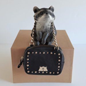 *Juicy Couture Tough Girl studded black leather wristlet